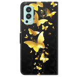 3D Pattern Printing Scratch-resistant Phone Cover PU Leather Wallet Stand Phone Case with Strap for OnePlus Nord 2 5G