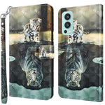 3D Pattern Printing Scratch-resistant Phone Cover PU Leather Wallet Stand Phone Case with Strap for OnePlus Nord 2 5G