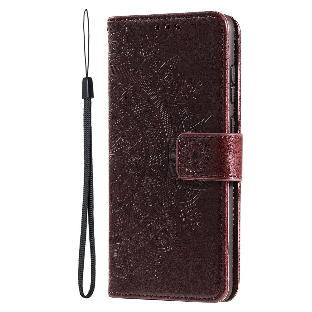 Imprinted Mandala Flower Stand Wallet Leather Cover PU Leather Full Protection Phone Case with Strap for OnePlus 10 Pro 5G