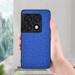 For OnePlus 10 Pro 5G Cloth Coated TPU + PC Shockproof Mobile Phone Hybrid Case Cover