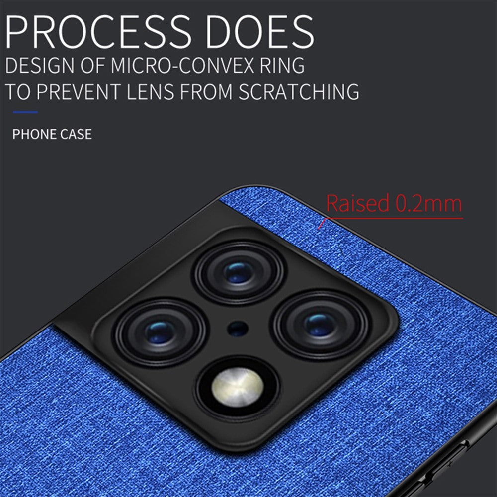 For OnePlus 10 Pro 5G Cloth Coated TPU + PC Shockproof Mobile Phone Hybrid Case Cover