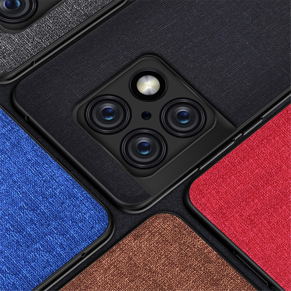 For OnePlus 10 Pro 5G Cloth Coated TPU + PC Shockproof Mobile Phone Hybrid Case Cover