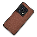 For OnePlus 10 Pro 5G Cloth Coated TPU + PC Shockproof Mobile Phone Hybrid Case Cover