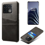 For OnePlus 10 Pro 5G PU Leather Coated Hard PC Double Protection Cover Anti-scratch Card Holder Design Cell Phone Case