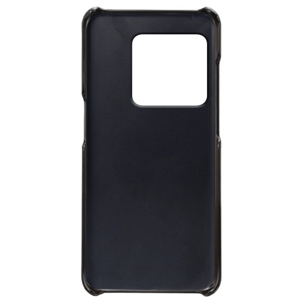 For OnePlus 10 Pro 5G PU Leather Coated Hard PC Double Protection Cover Anti-scratch Card Holder Design Cell Phone Case
