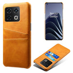 For OnePlus 10 Pro 5G PU Leather Coated Hard PC Double Protection Cover Anti-scratch Card Holder Design Cell Phone Case