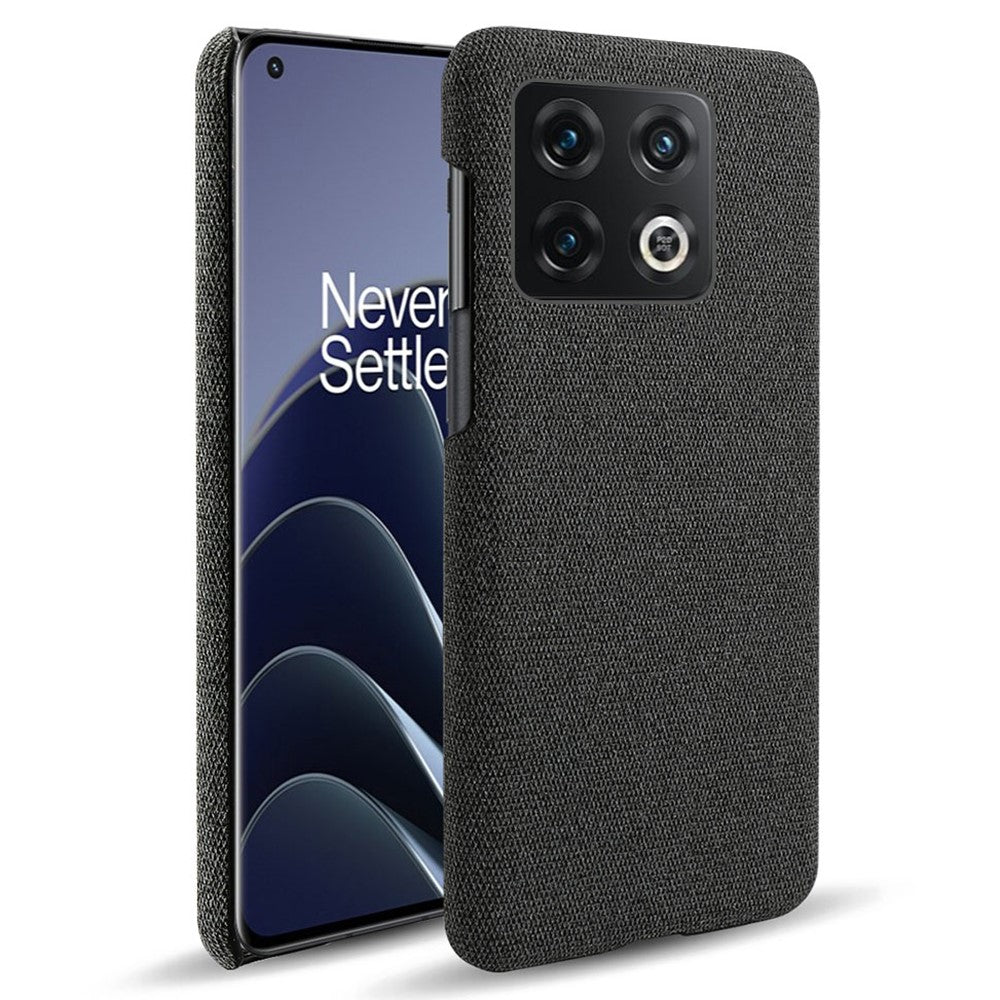 OnePlus 10 Pro 5G Hård PC + Tygbaksida Dubbelt Skyddande Fodral Kudde Reptåligt Stötsäkert mobilskal