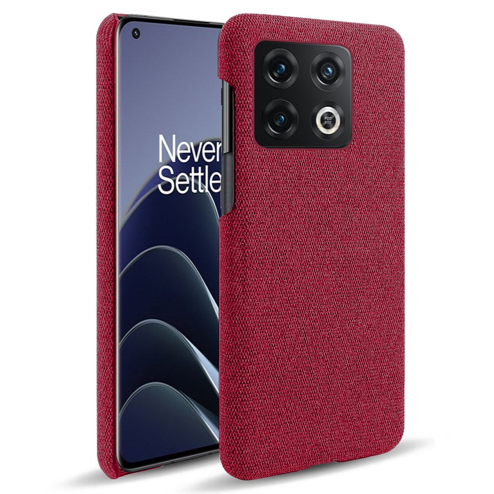 OnePlus 10 Pro 5G Hård PC + Tygbaksida Dubbelt Skyddande Fodral Kudde Reptåligt Stötsäkert mobilskal