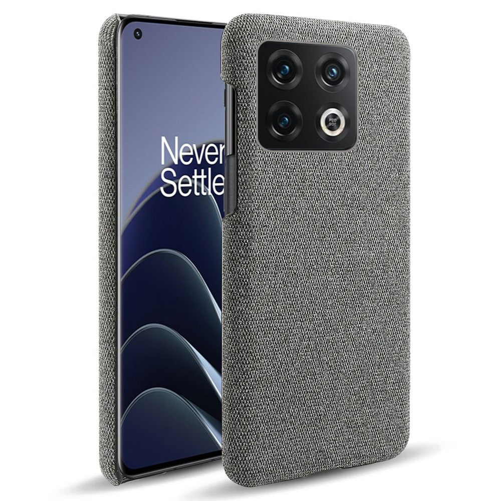 OnePlus 10 Pro 5G Hård PC + Tygbaksida Dubbelt Skyddande Fodral Kudde Reptåligt Stötsäkert mobilskal