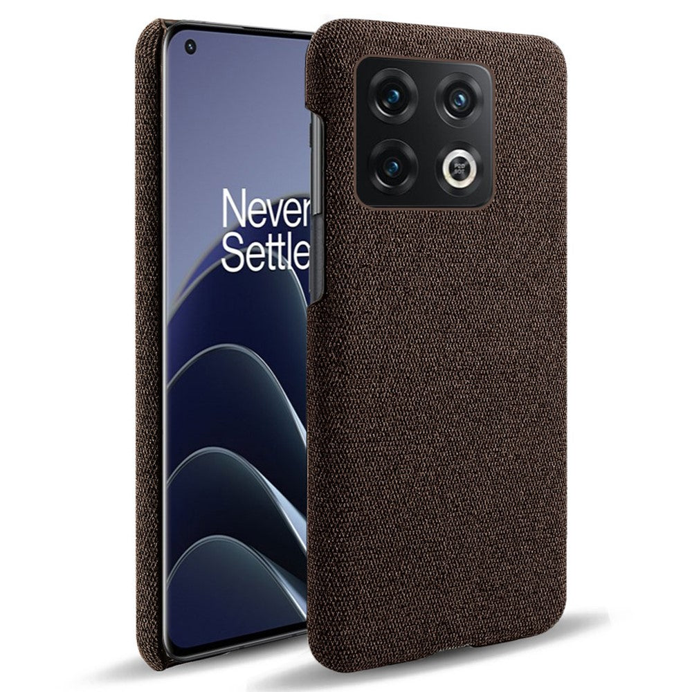 OnePlus 10 Pro 5G Hård PC + Tygbaksida Dubbelt Skyddande Fodral Kudde Reptåligt Stötsäkert mobilskal