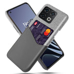 For OnePlus 10 Pro 5G Ultra Slim Cloth + PC + PU Leather Case Card Holder Phone Cover