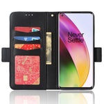 OnePlus 8 Dubbelmagnetiskt Spänne Litchi Texture mobilskal Fullt Skyddande Läderfodral