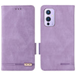 OnePlus 9 (EU/US-version) Läder+TPU Dubbelskiktat Skyddande Sidomagnetiska Spännen Hårdvara Design Flip mobilskal med Plånboksställ