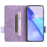 OnePlus 9 (EU/US-version) Läder+TPU Dubbelskiktat Skyddande Sidomagnetiska Spännen Hårdvara Design Flip mobilskal med Plånboksställ
