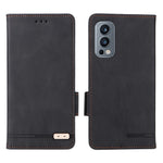 OnePlus Nord 2 5G Magnetiska sidospännen Hårdvarudesign Skal Läder+TPU Smartphone-skal med Plånboksställ