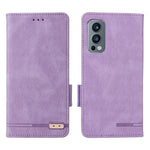 OnePlus Nord 2 5G Magnetiska sidospännen Hårdvarudesign Skal Läder+TPU Smartphone-skal med Plånboksställ