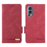 OnePlus Nord 2 5G Magnetiska sidospännen Hårdvarudesign Skal Läder+TPU Smartphone-skal med Plånboksställ