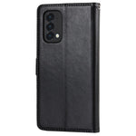 OnePlus Nord N200 5G R61 Texturerad Söm Mönster Präglat Läderfodral Stativ Plånboksfodral
