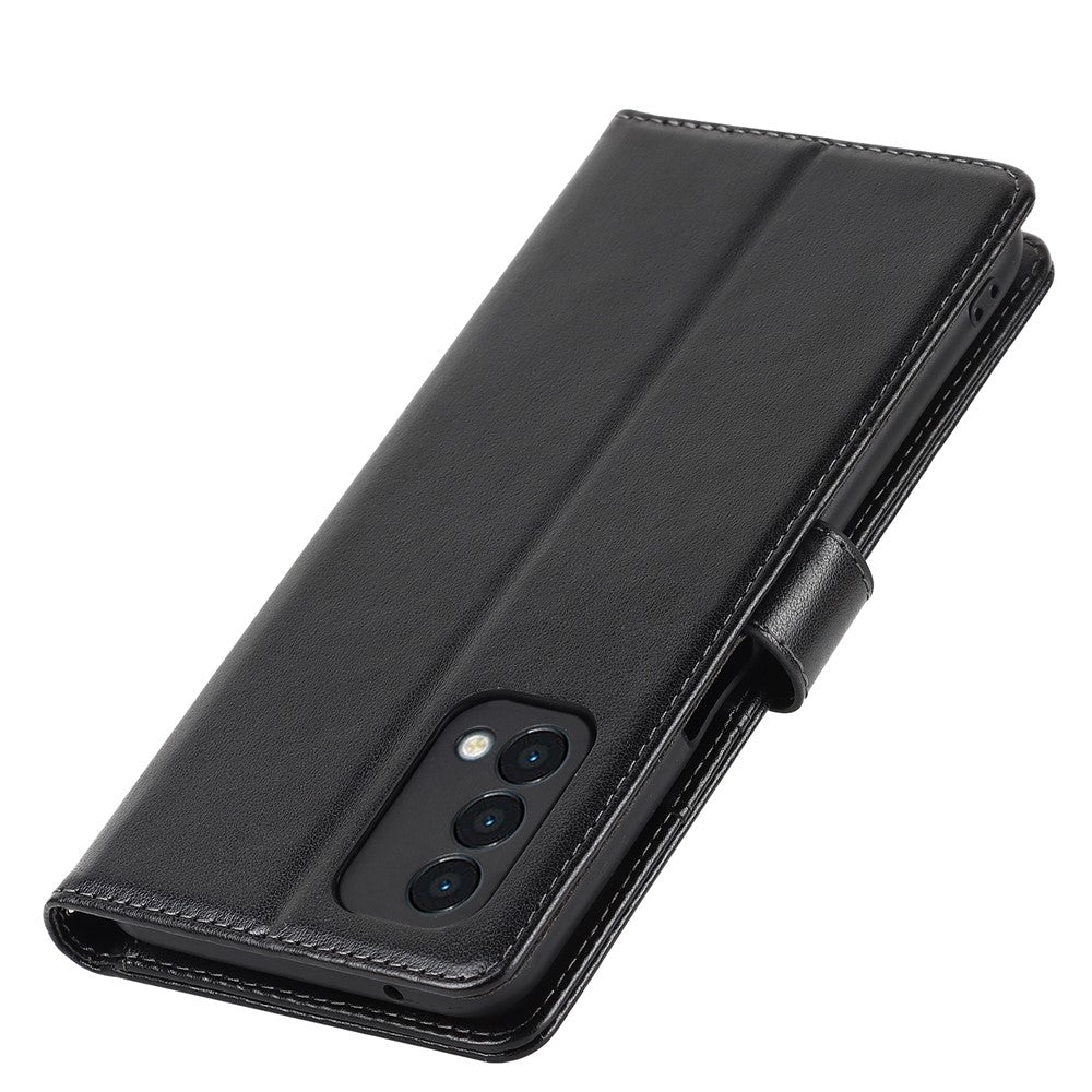 OnePlus Nord N200 5G R61 Texturerad Söm Mönster Präglat Läderfodral Stativ Plånboksfodral
