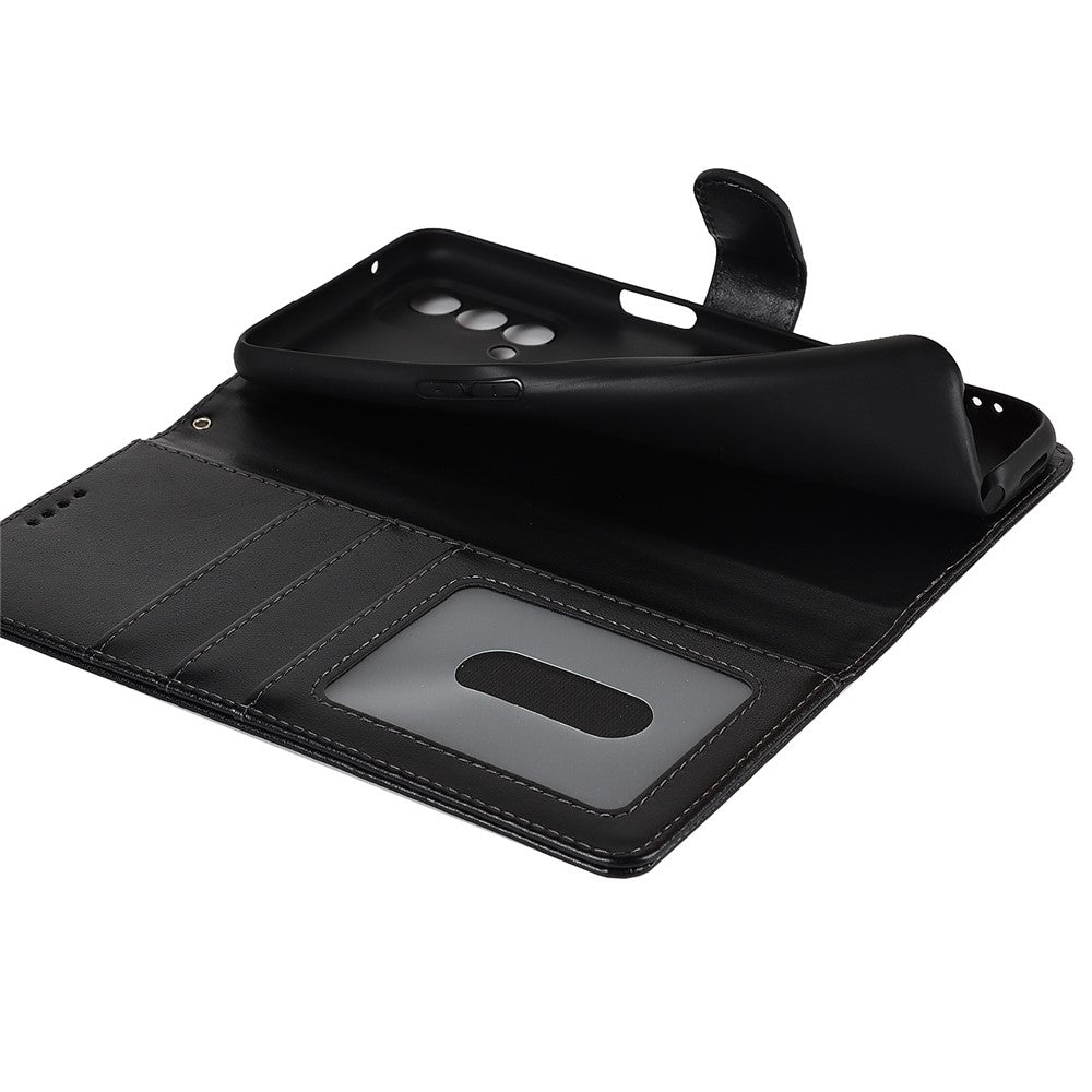 OnePlus Nord N200 5G R61 Texturerad Söm Mönster Präglat Läderfodral Stativ Plånboksfodral