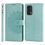 OnePlus Nord N200 5G R61 Texturerad Söm Mönster Präglat Läderfodral Stativ Plånboksfodral