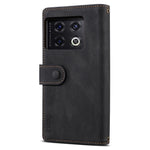 ESEBLE För OnePlus 10 Pro 5G Vikbart Stativ Plånboksfodral Multifunktionellt Blixtlåsficka Mobilfodral