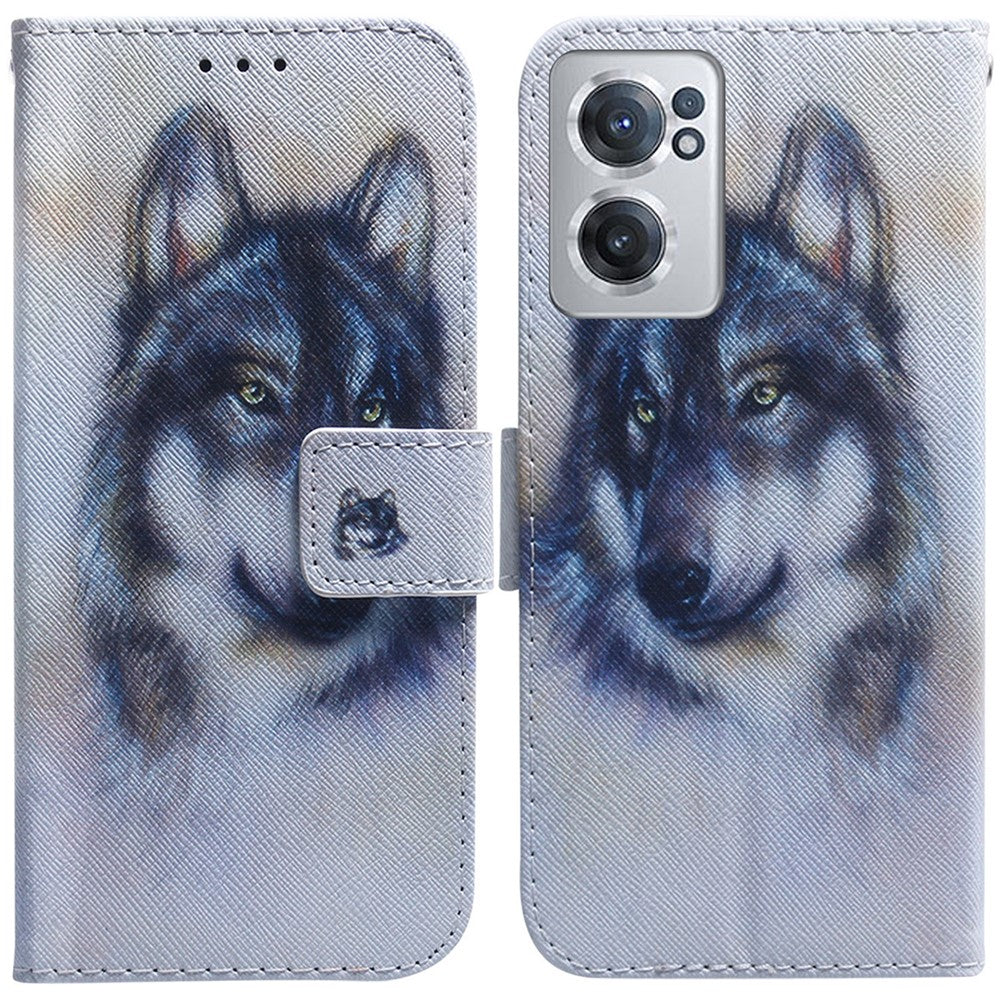 Wallet Phone Case for OnePlus Nord CE 2 5G Pattern Printed PU Leather Folio Flip Cover Magnetic Closure Shell with Stand