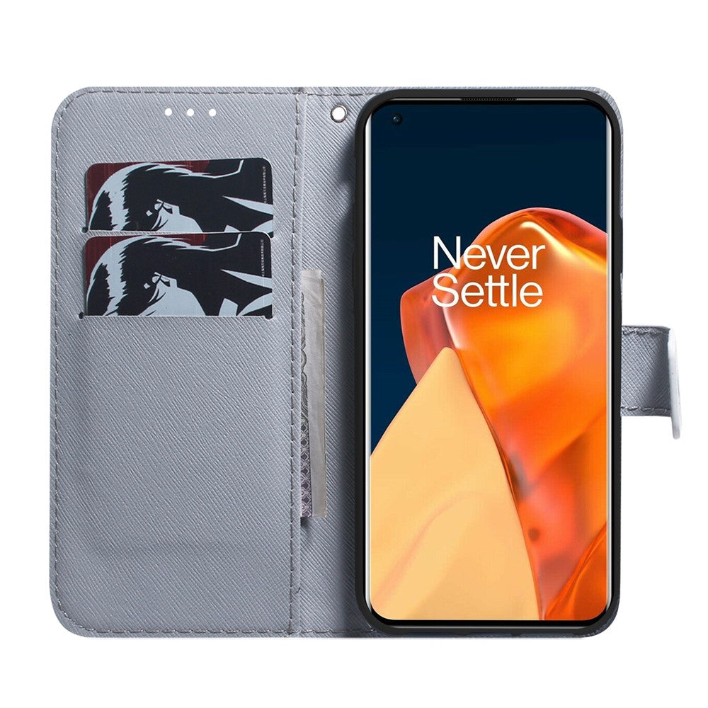 Wallet Phone Case for OnePlus Nord CE 2 5G Pattern Printed PU Leather Folio Flip Cover Magnetic Closure Shell with Stand