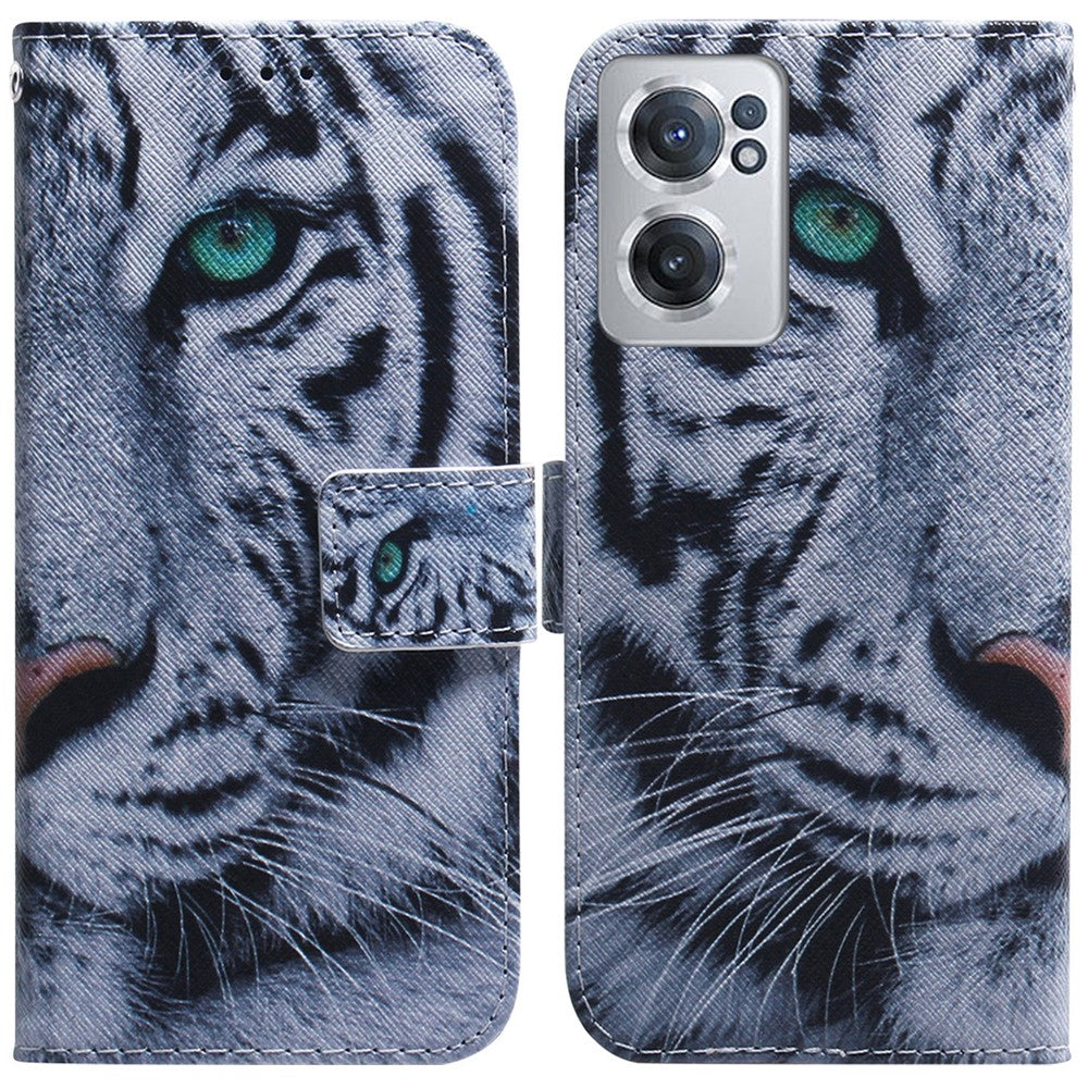 Wallet Phone Case for OnePlus Nord CE 2 5G Pattern Printed PU Leather Folio Flip Cover Magnetic Closure Shell with Stand