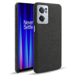 OnePlus Nord CE 2 5G Enfärgad Tygstruktur + PC Skyddsskal Värmeavledning Ofullständigt Bakstycke