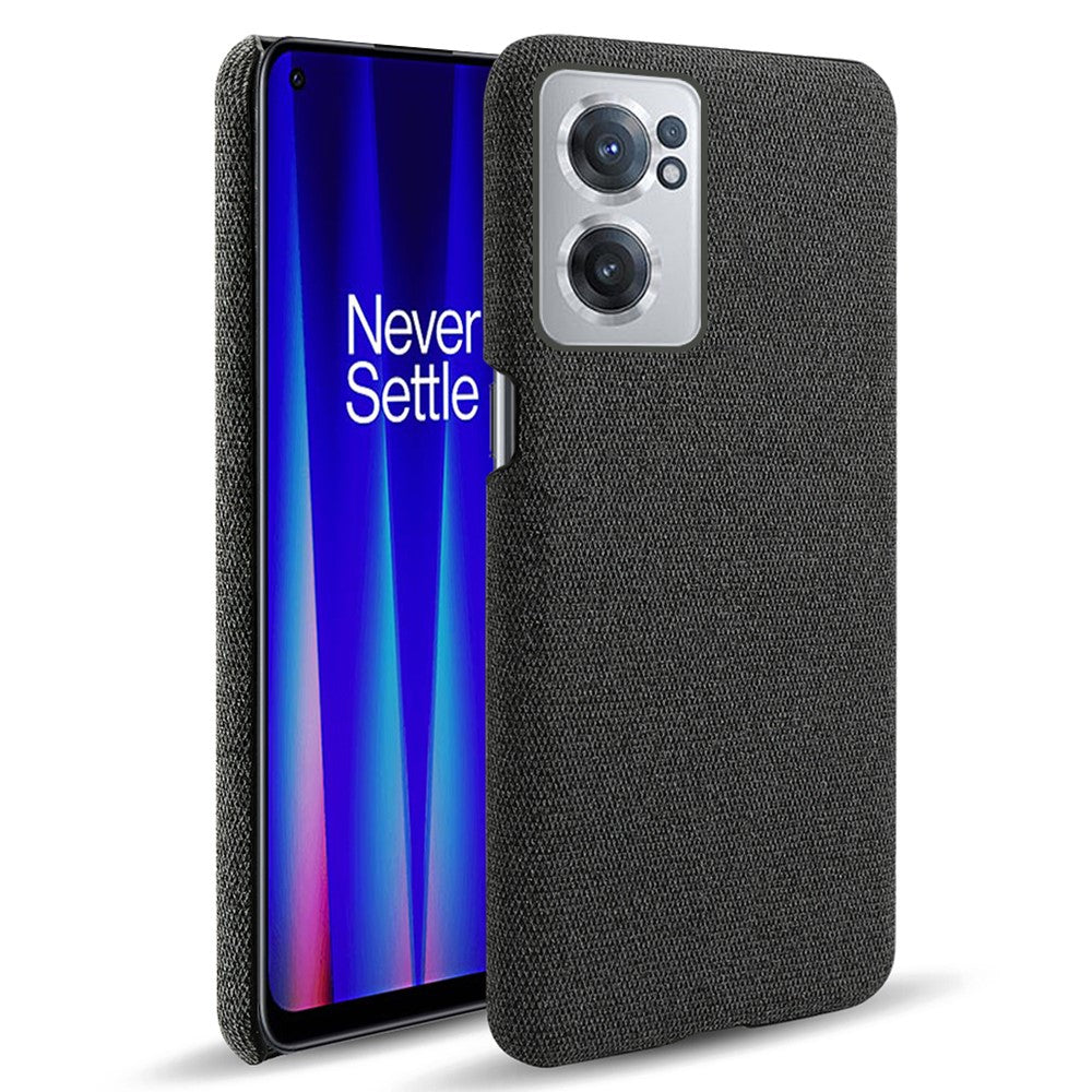 OnePlus Nord CE 2 5G Enfärgad Tygstruktur + PC Skyddsskal Värmeavledning Ofullständigt Bakstycke