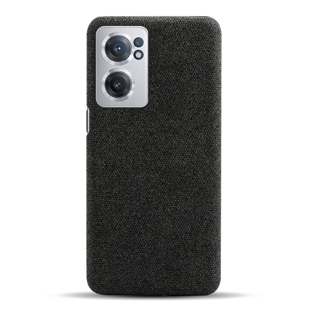 OnePlus Nord CE 2 5G Enfärgad Tygstruktur + PC Skyddsskal Värmeavledning Ofullständigt Bakstycke