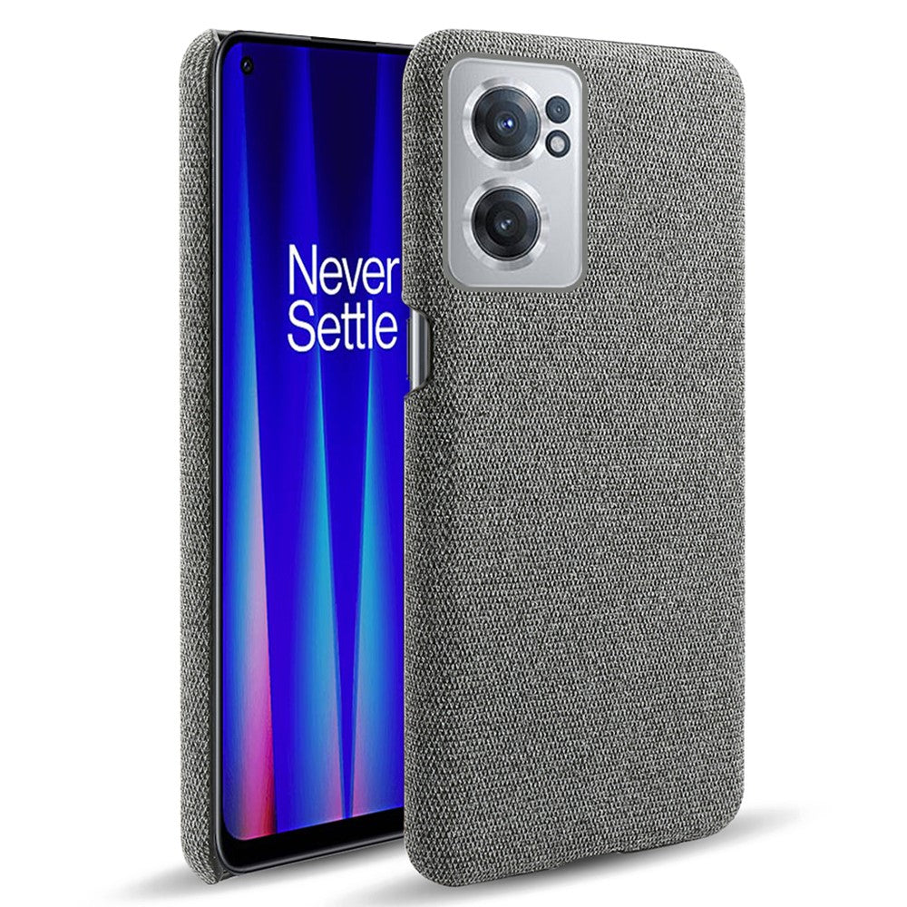 OnePlus Nord CE 2 5G Enfärgad Tygstruktur + PC Skyddsskal Värmeavledning Ofullständigt Bakstycke