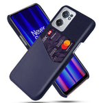 For OnePlus Nord CE 2 5G Card Slots Phone Case Cloth + PC + PU Leather Fall Proof Back Cover