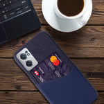 For OnePlus Nord CE 2 5G Card Slots Phone Case Cloth + PC + PU Leather Fall Proof Back Cover