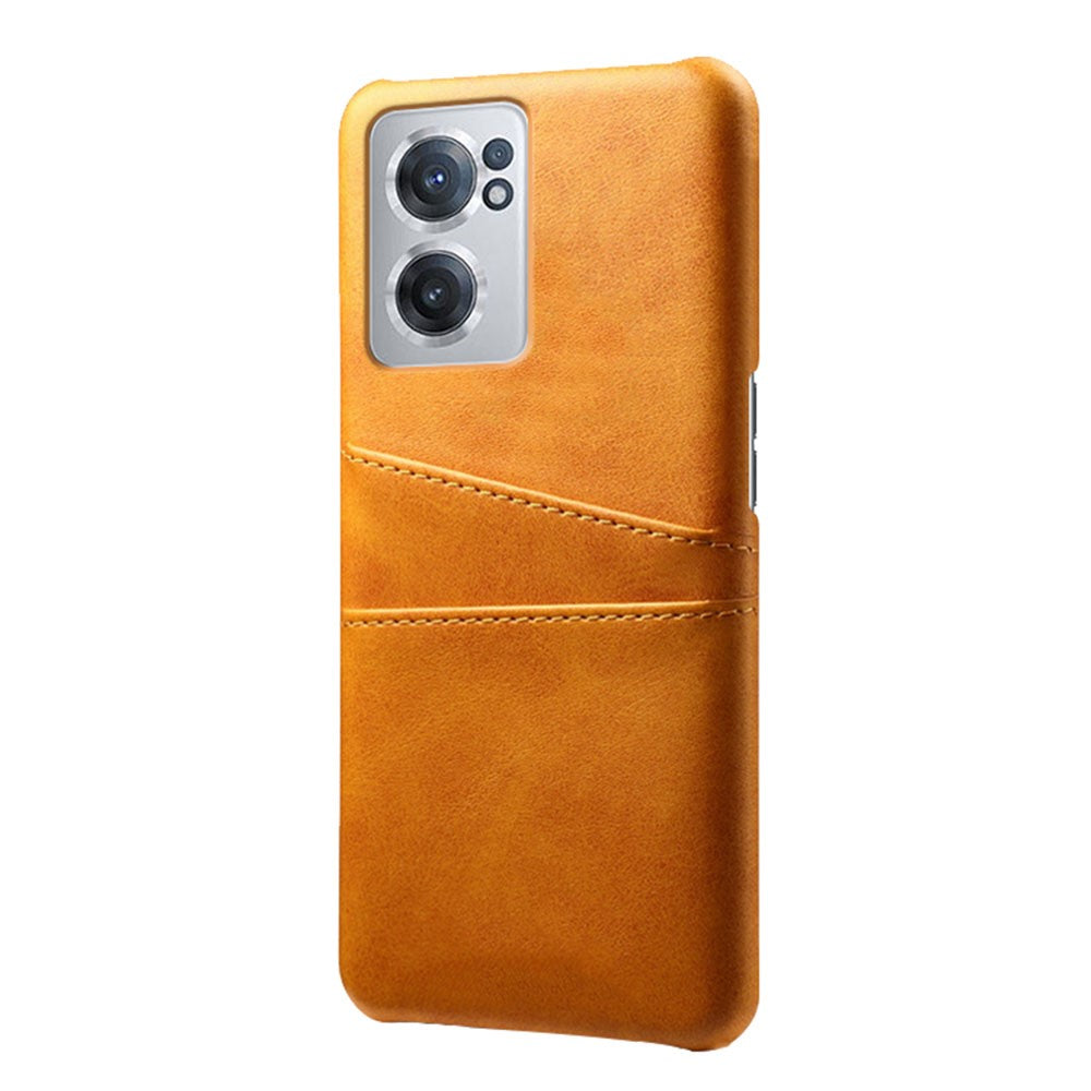 For OnePlus Nord CE 2 5G Phone Case Dual-layer Protection PU Leather Coated Hard PC Cover Two Card Slots Mobile Phone Protector