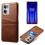 For OnePlus Nord CE 2 5G Phone Case Dual-layer Protection PU Leather Coated Hard PC Cover Two Card Slots Mobile Phone Protector