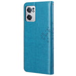 For OnePlus Nord CE 2 5G PU Leather Imprinted Owl Tree Pattern Case Folding Stand Wallet Flip Cover with Strap