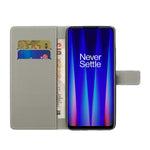 Mönstertryckt läderfodral till OnePlus Nord CE 2 5G, heltäckande skyddande skal med plånboksstativ