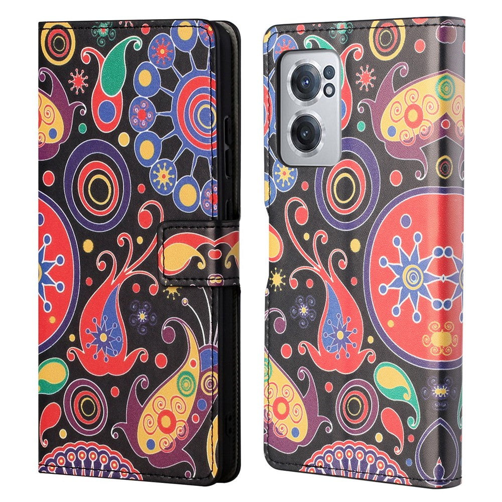 Pattern Printing Leather Case for OnePlus Nord CE 2 5G, Full-Protected Cover Shell with Wallet Stand