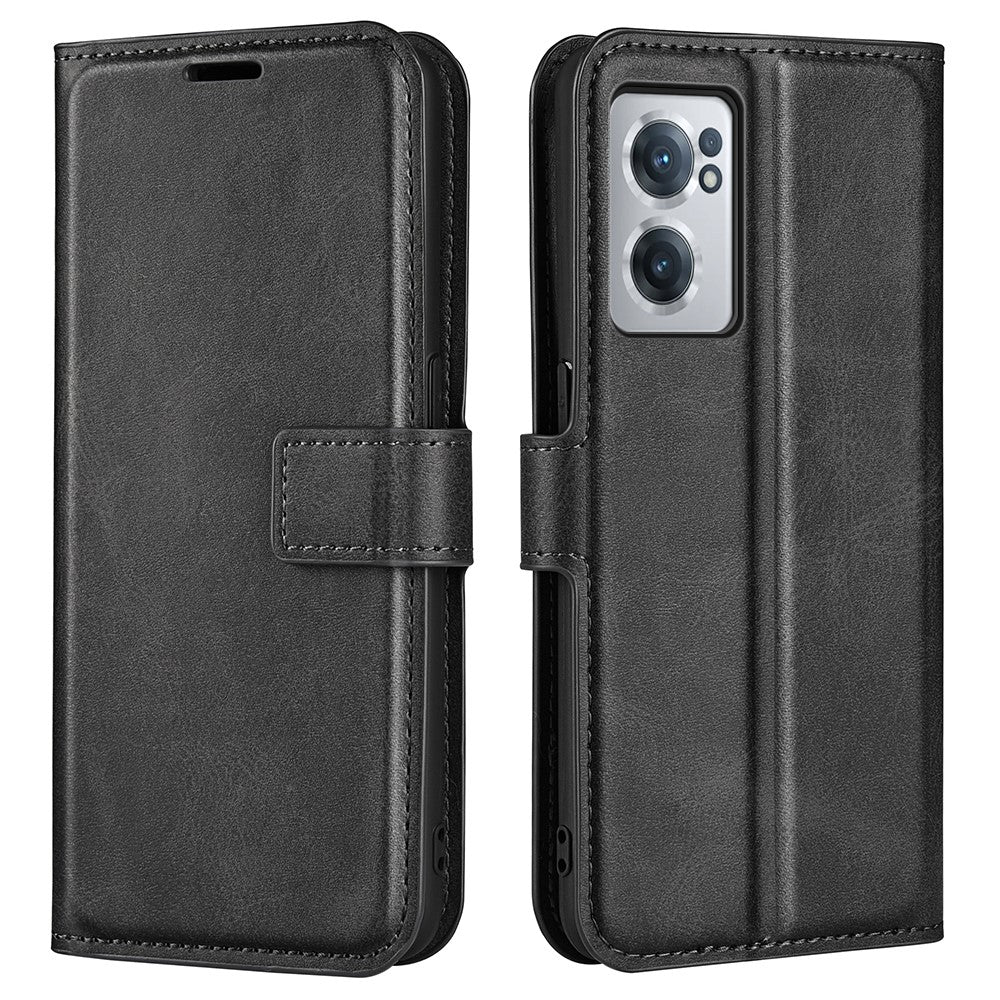 Plånboksfodral för OnePlus Nord CE 2 5G, skyddande folio-flipfodral, magnetisk stängning, PU-läderfodral med stativ