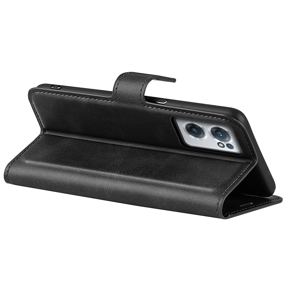 Plånboksfodral för OnePlus Nord CE 2 5G, skyddande folio-flipfodral, magnetisk stängning, PU-läderfodral med stativ