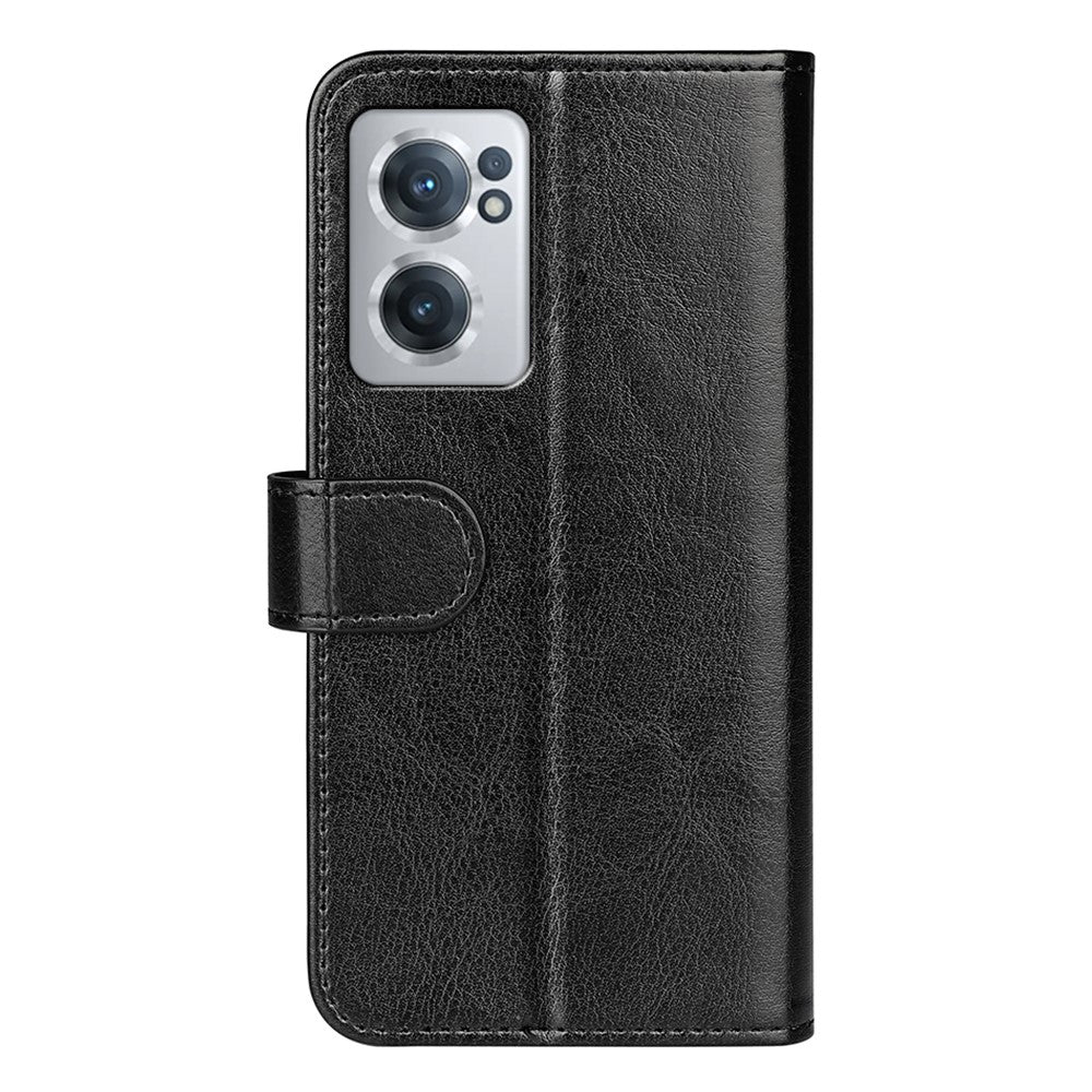 Crazy Horse Texture Wallet Phone Case for OnePlus Nord CE 2 5G Magnetic Clasp PU Leather Folio Flip Stand Cover