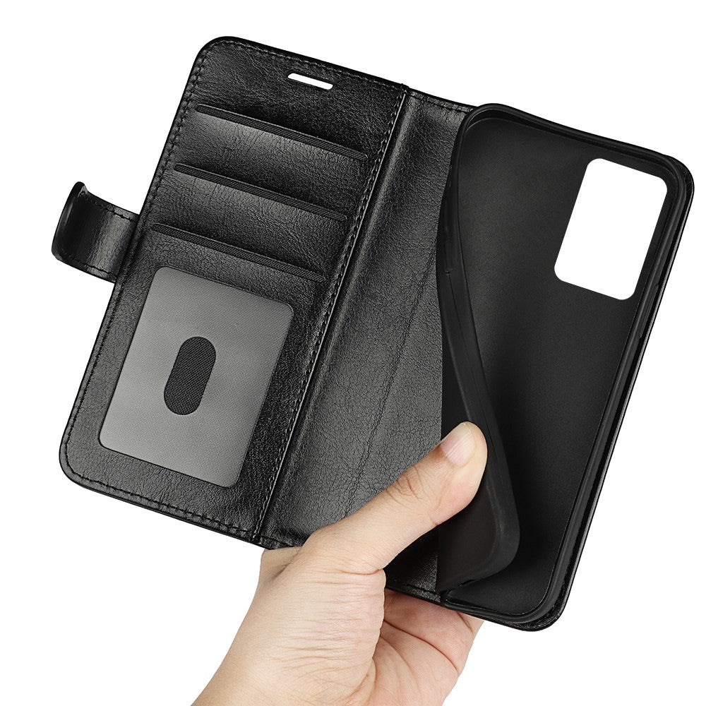Crazy Horse Texture Wallet Phone Case for OnePlus Nord CE 2 5G Magnetic Clasp PU Leather Folio Flip Stand Cover