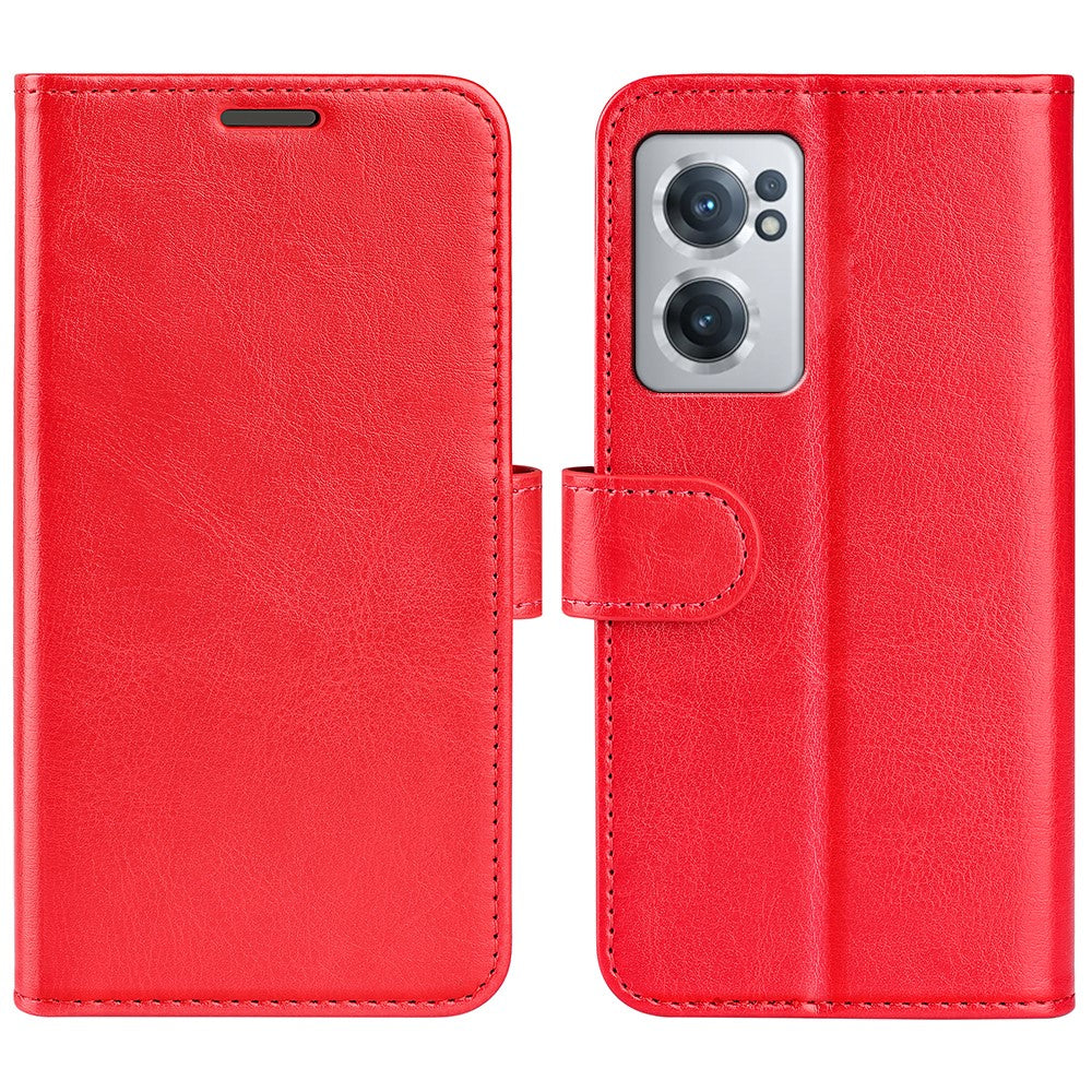 Crazy Horse Texture Wallet Phone Case for OnePlus Nord CE 2 5G Magnetic Clasp PU Leather Folio Flip Stand Cover
