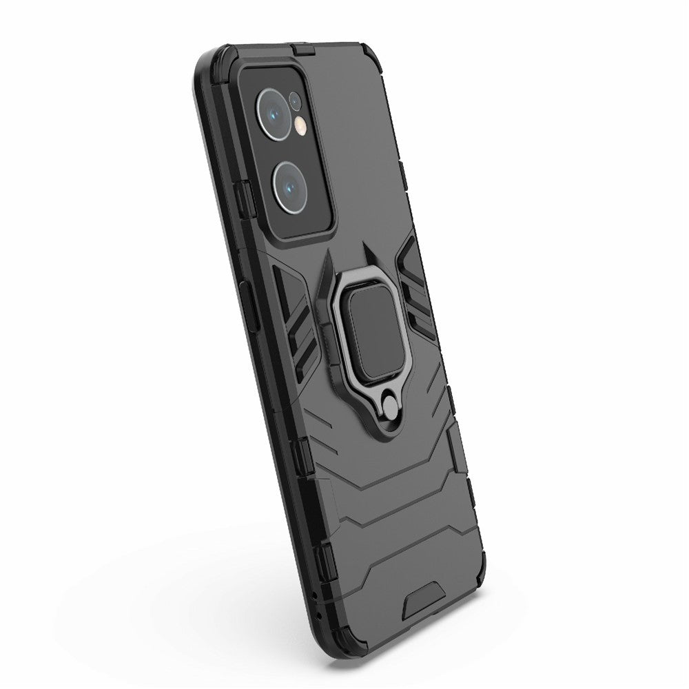 Til OnePlus Nord CE 2 5G TPU+ hårdt PC-cover Anti-fald sammenklappelig ringstativ bagcover