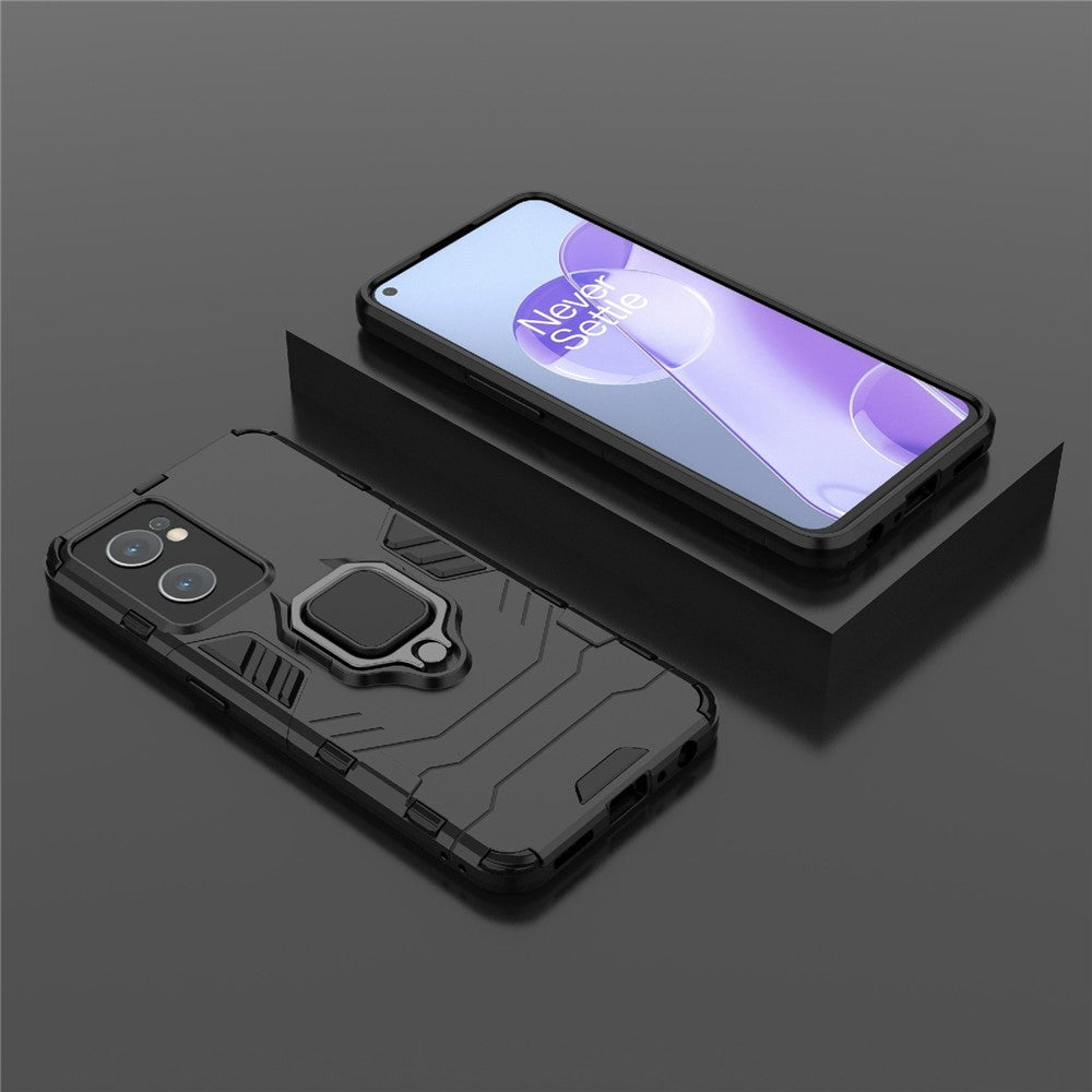 Til OnePlus Nord CE 2 5G TPU+ hårdt PC-cover Anti-fald sammenklappelig ringstativ bagcover
