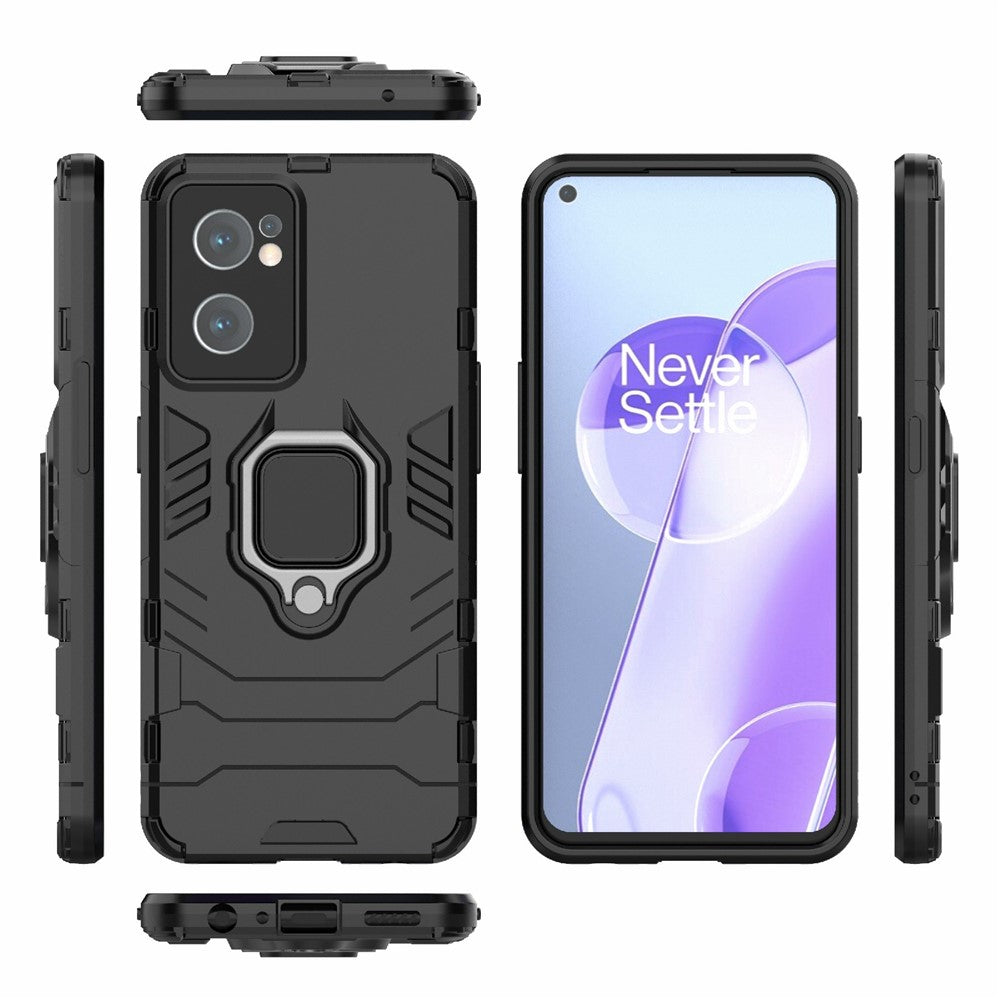For OnePlus Nord CE 2 5G TPU+ Hard PC Case Anti-fall Foldable Ring Kickstand Back Shell