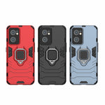 Til OnePlus Nord CE 2 5G TPU+ hårdt PC-cover Anti-fald sammenklappelig ringstativ bagcover
