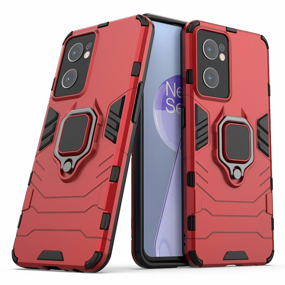 For OnePlus Nord CE 2 5G TPU+ Hard PC Case Anti-fall Foldable Ring Kickstand Back Shell